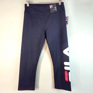❤️ Fila Sport Mid Rise Capri Leggings Mineral Black